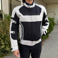 Men's Textile Motorcycle Jacket. Protective Armor, Reflective Strips & Multiple Pockets - Velora Luxury Fashion