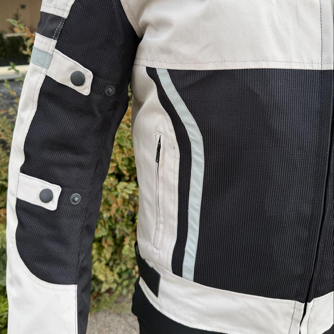 Men's Textile Motorcycle Jacket. Protective Armor, Reflective Strips & Multiple Pockets - Velora Luxury Fashion