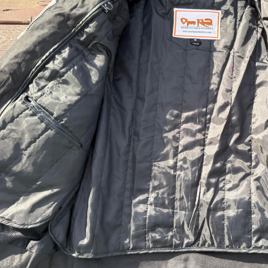 Men's Textile Motorcycle Jacket. Protective Armor, Reflective Strips & Multiple Pockets - Velora Luxury Fashion