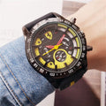 Men's Vintage Quartz Watch with 6 Needles - Ferrari Style - Velora Luxury Fashion