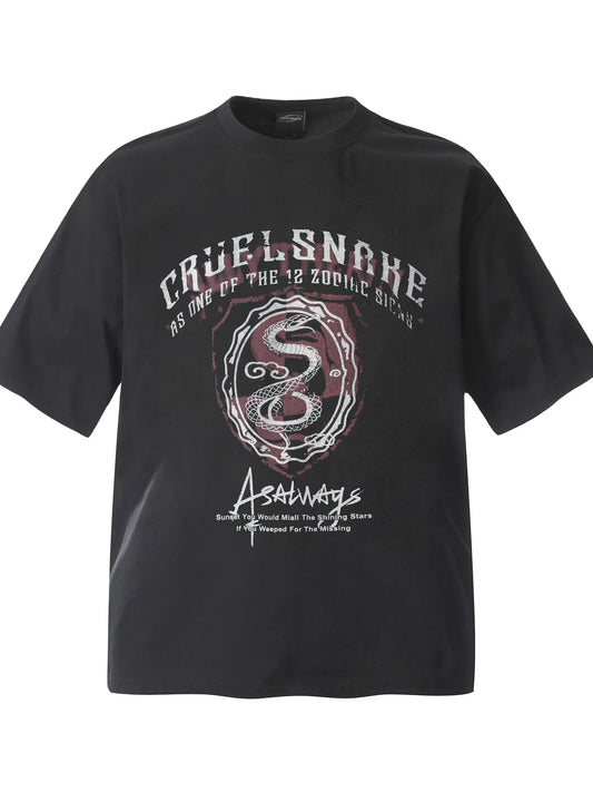 Men's Vintage Style Graphic Short Sleeve T-Shirt - Velora