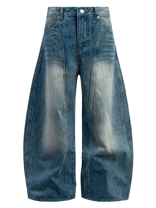 Men's Vintage Washed Curved Jeans - Velora