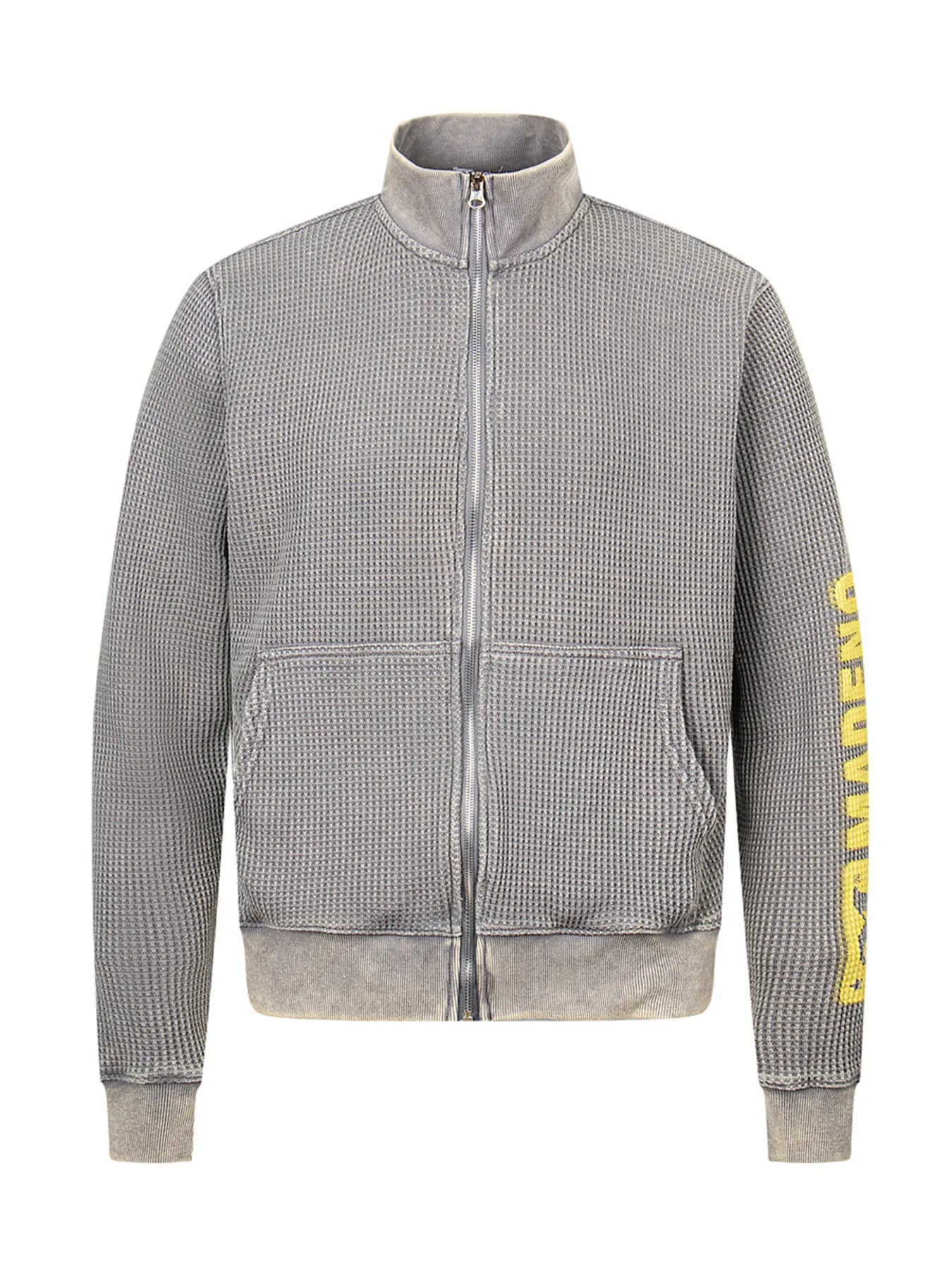 Men's Waffle-Knit Zip-Up Sweatshirt - Velora Luxury Fashion