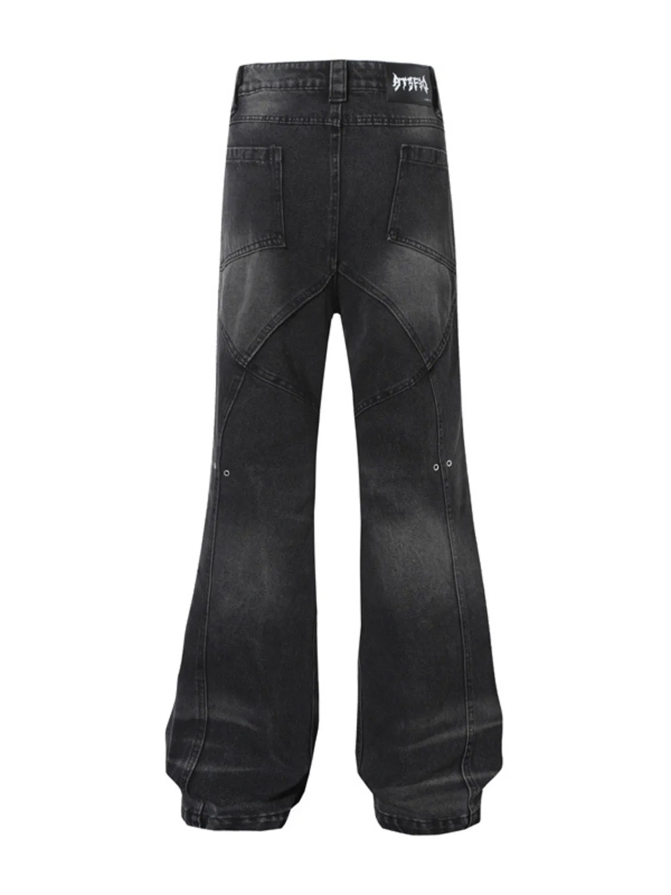 Men's Wash Wide Leg Flare Jeans - Velora Luxury Fashion