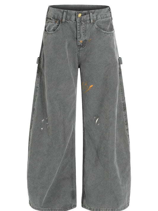 Men's Washed Distressed Curved Jeans - Velora