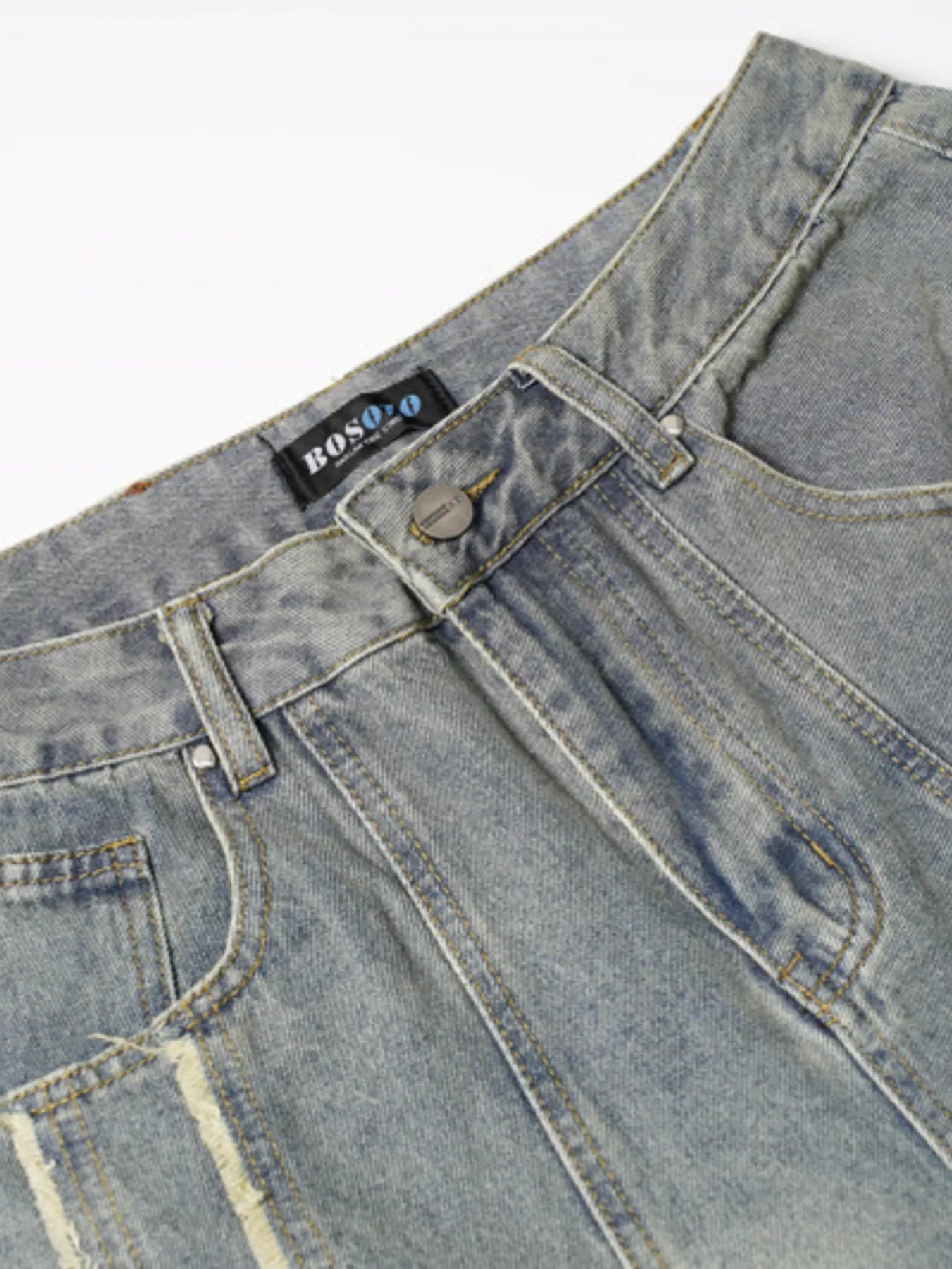 Men's Washed Wide Leg Jeans - Velora Luxury Fashion