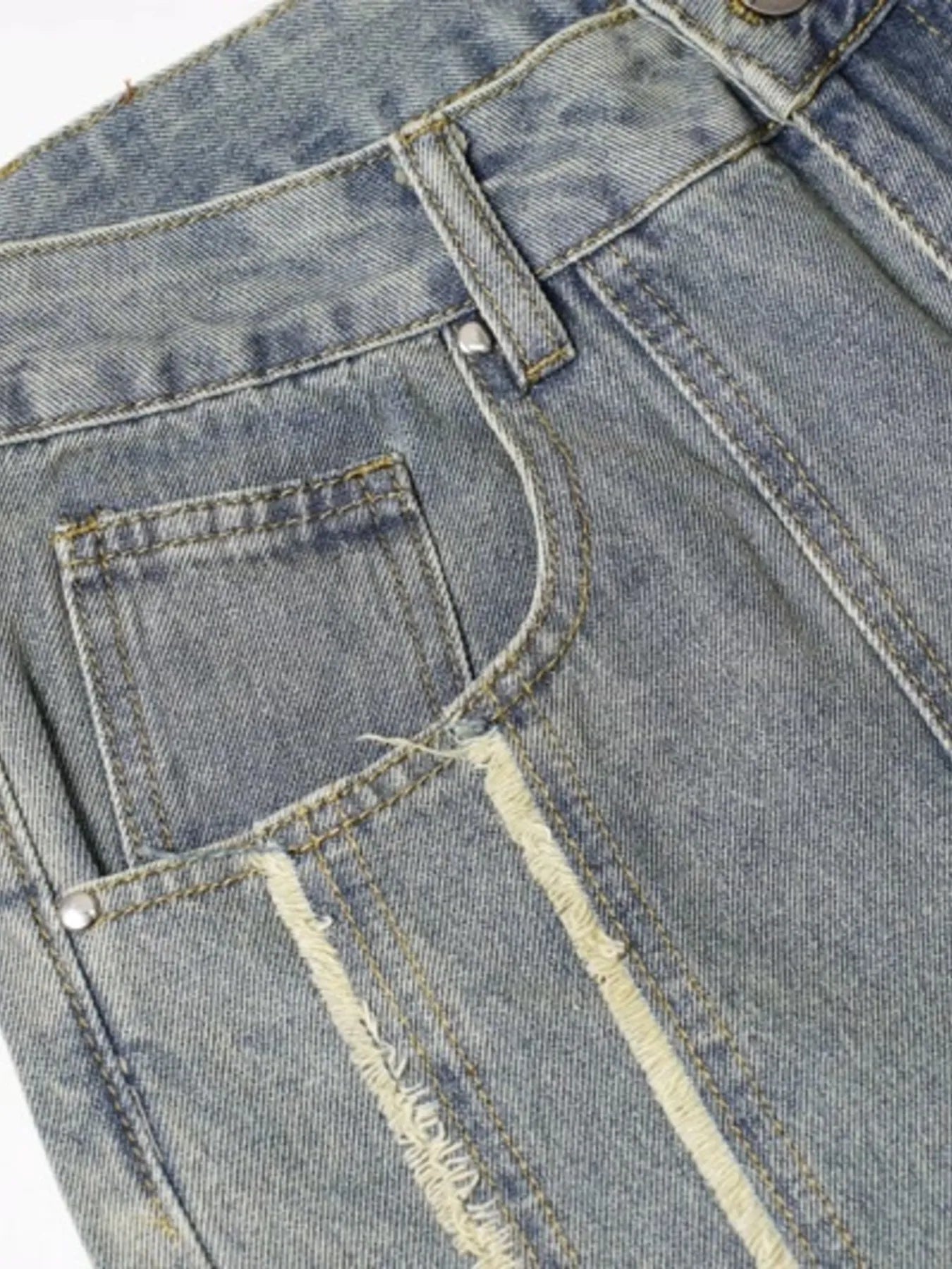 Men's Washed Wide Leg Jeans - Velora Luxury Fashion