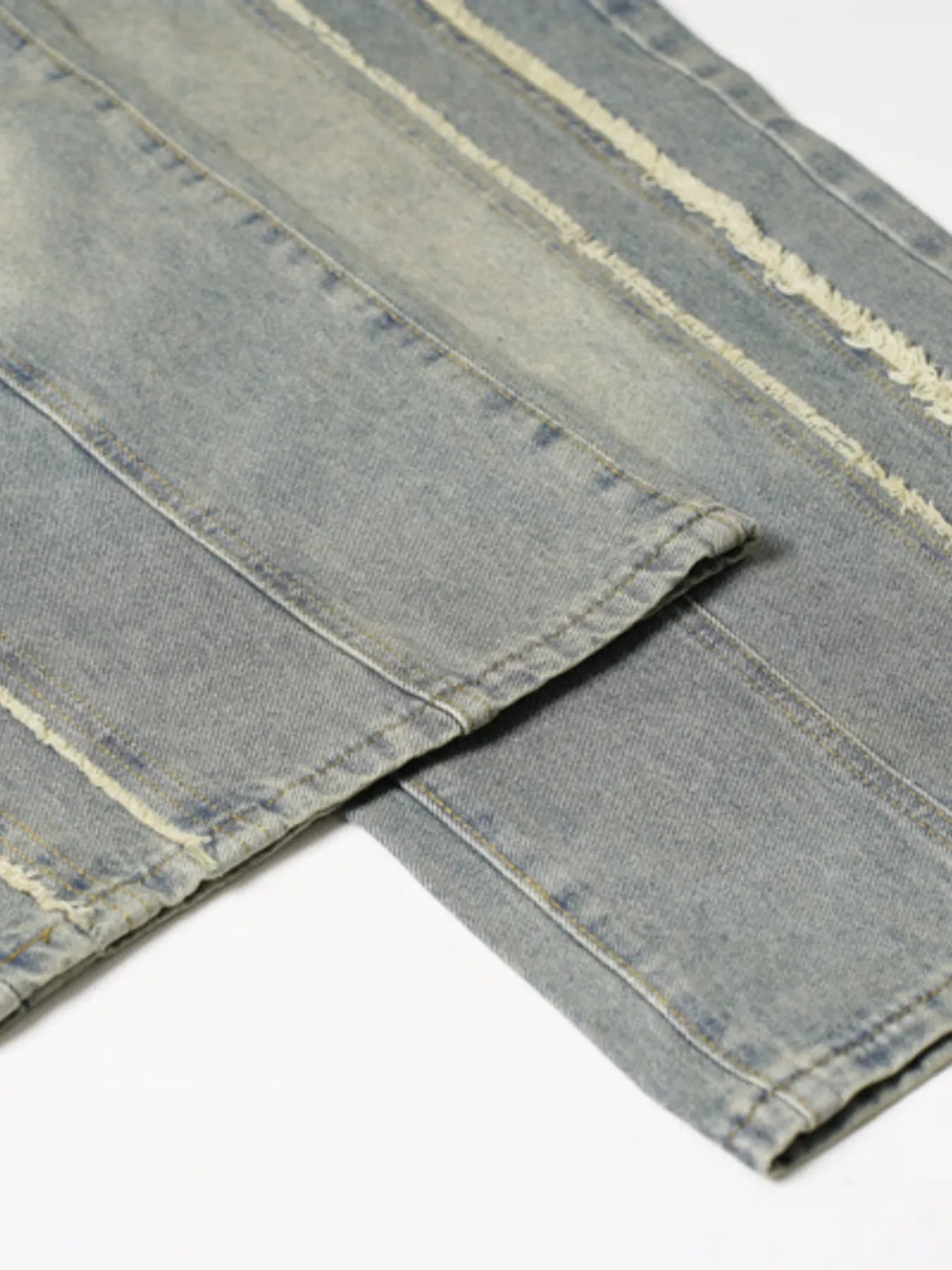 Men's Washed Wide Leg Jeans - Velora Luxury Fashion