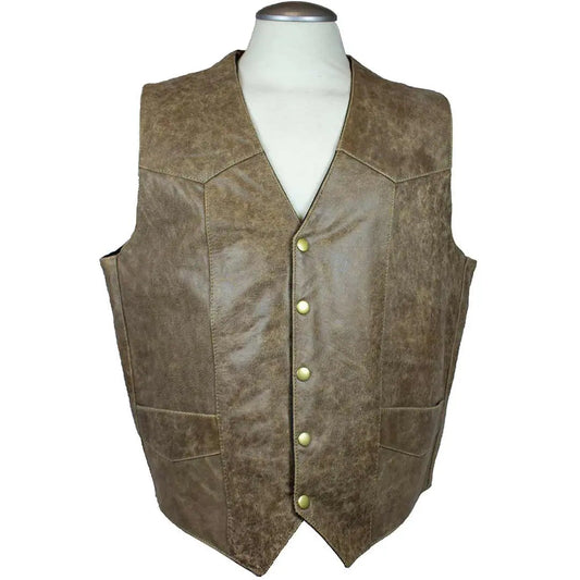 Men's Western Patch Vest - Velora Luxury Fashion