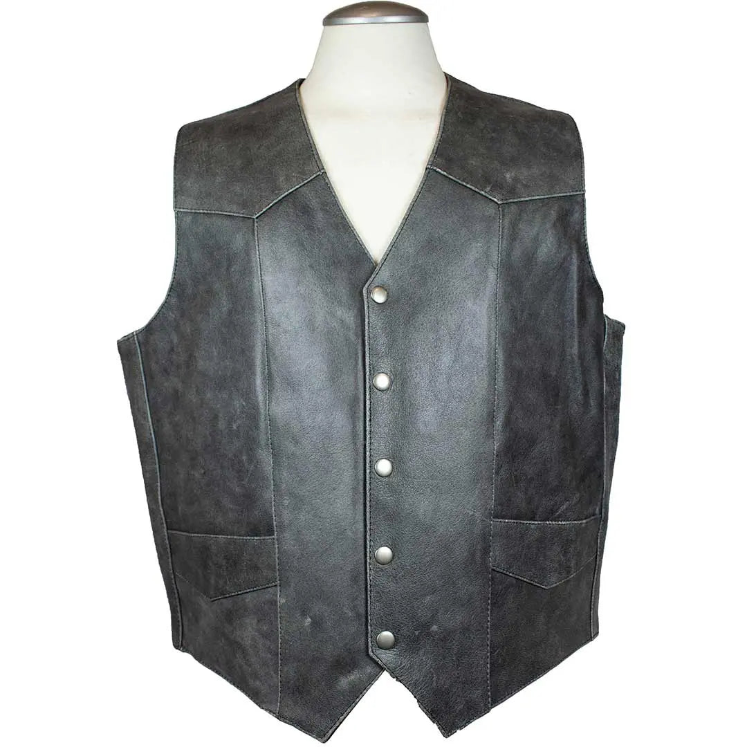 Men's Western Patch Vest - Velora Luxury Fashion