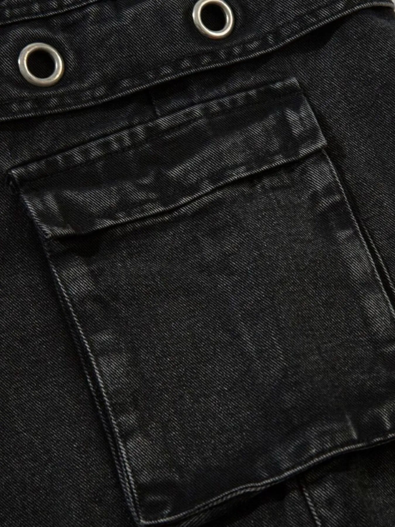 Men's Wide Leg Cargo Denim Jeans with Multi Pockets - Velora Luxury Fashion