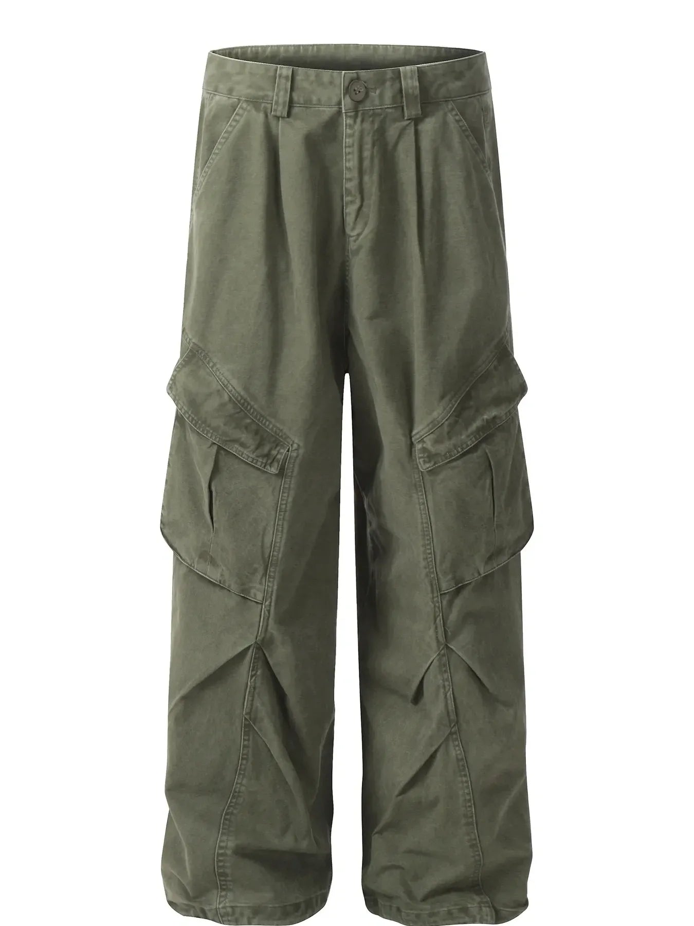 Men's Wide Leg Cargo Pants with Multi Pockets - Velora Luxury Fashion