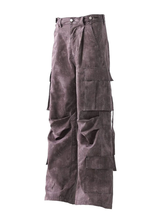 Men's Wide Leg Cargo Pants with Multiple Pockets - Velora