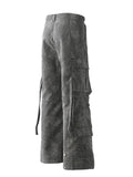 Men's Wide Leg Cargo Pants with Multiple Pockets - Velora Luxury Fashion