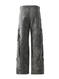 Men's Wide Leg Cargo Pants with Multiple Pockets - Velora Luxury Fashion
