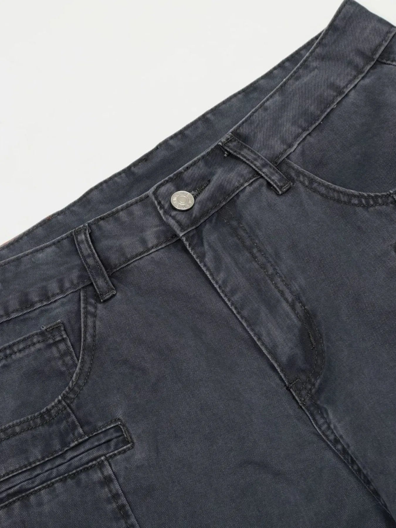 Men's Wide Leg Cargo Pants with Stitching Detail - Velora Luxury Fashion