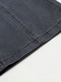 Men's Wide Leg Cargo Pants with Stitching Detail - Velora Luxury Fashion