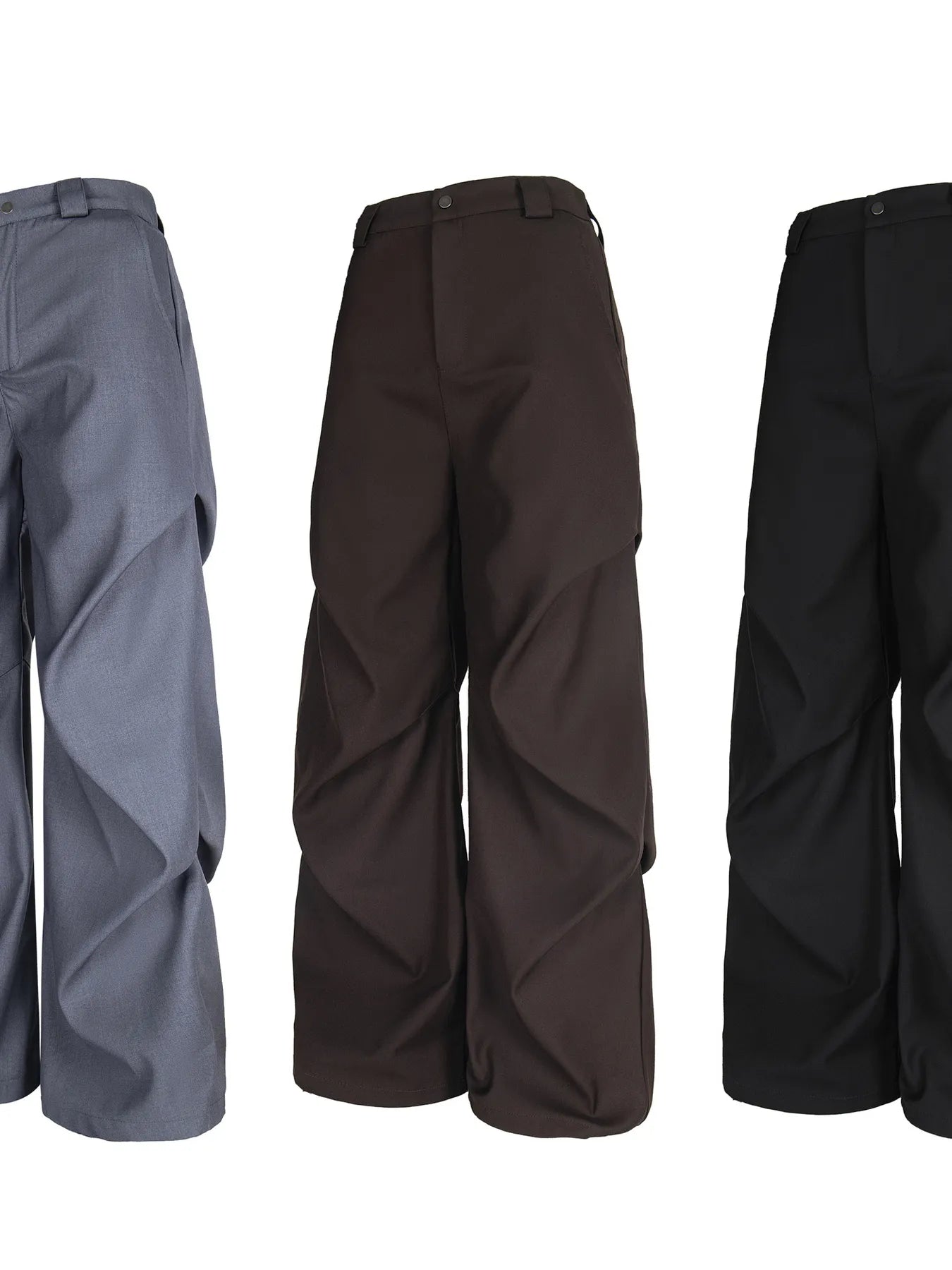 Men's Wide Leg High Waist Pants - Velora Luxury Fashion