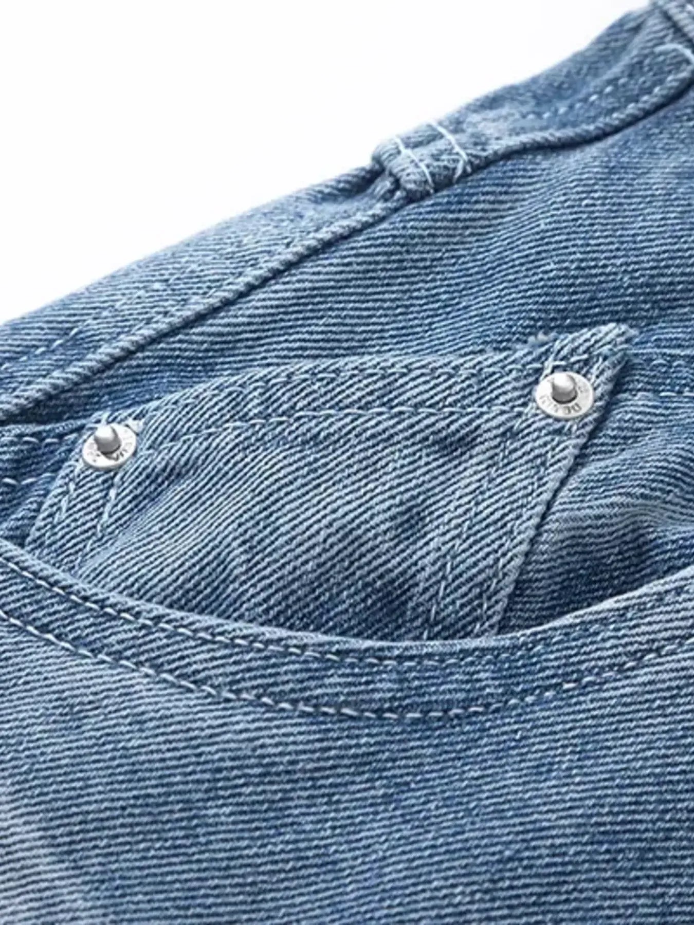 Men's Wide Leg High Waist Relaxed Fit Jeans - Velora Luxury Fashion