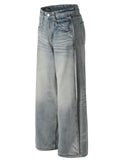 Men's Wide Leg Wash Denim Jeans - Velora Luxury Fashion