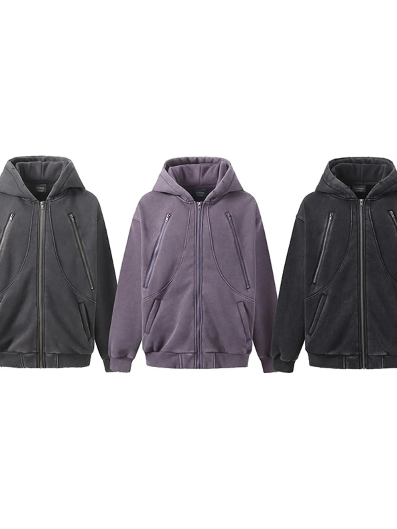 Men's Zip Up Long Sleeve Hoodie - Velora Luxury Fashion