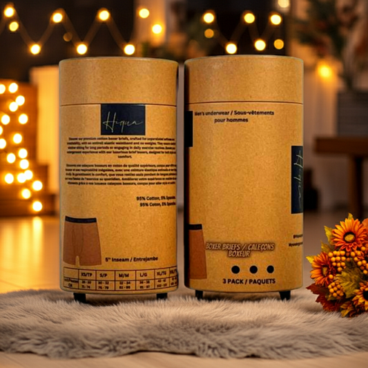 Men’s gift packaging with 3 Brief Boxers - Velora Luxury Fashion