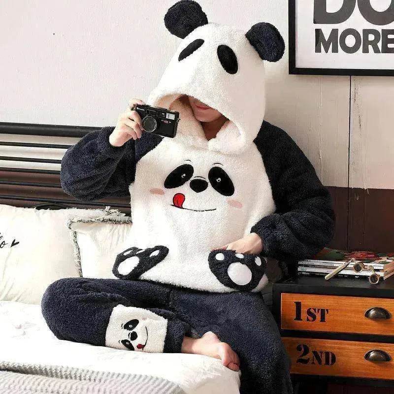 Men's Coral Fleece Thicken Plus Fleece Homewear