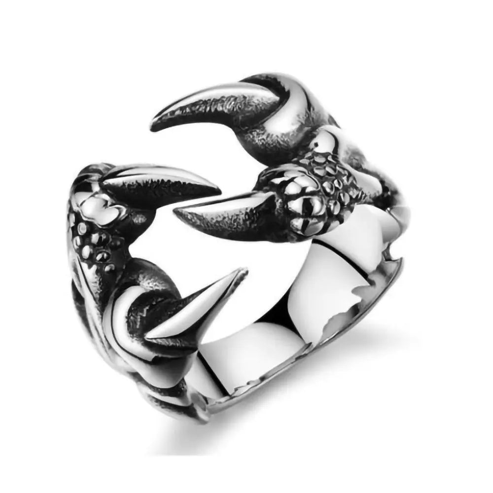 Men's Domineering Open Dragon Claw Ring Punk Chrome Jewelry Titanium Steel Dragon Claw Heart Party Rings For Men EX-STOCK Canada