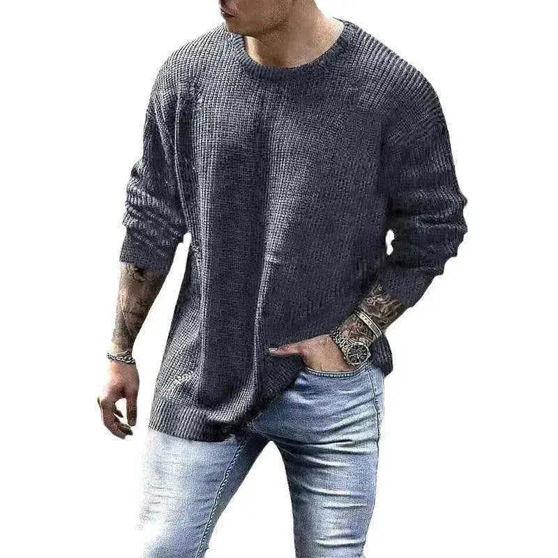 Men's Fashionable Knitted Pullover - Velora