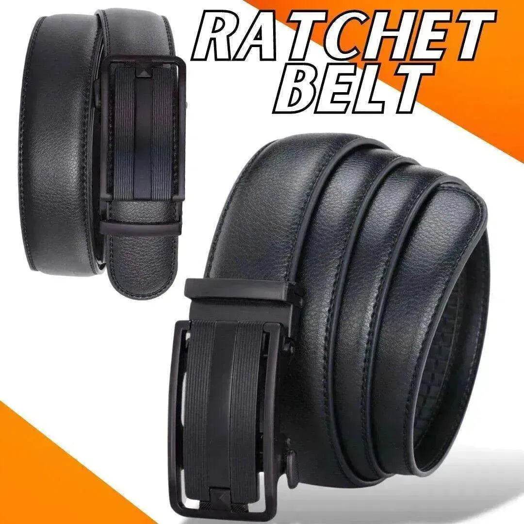 Men's Ratchet Belt Leather Mens Belt With Slide Buckle Ratchet Belts For Men USA - Velora