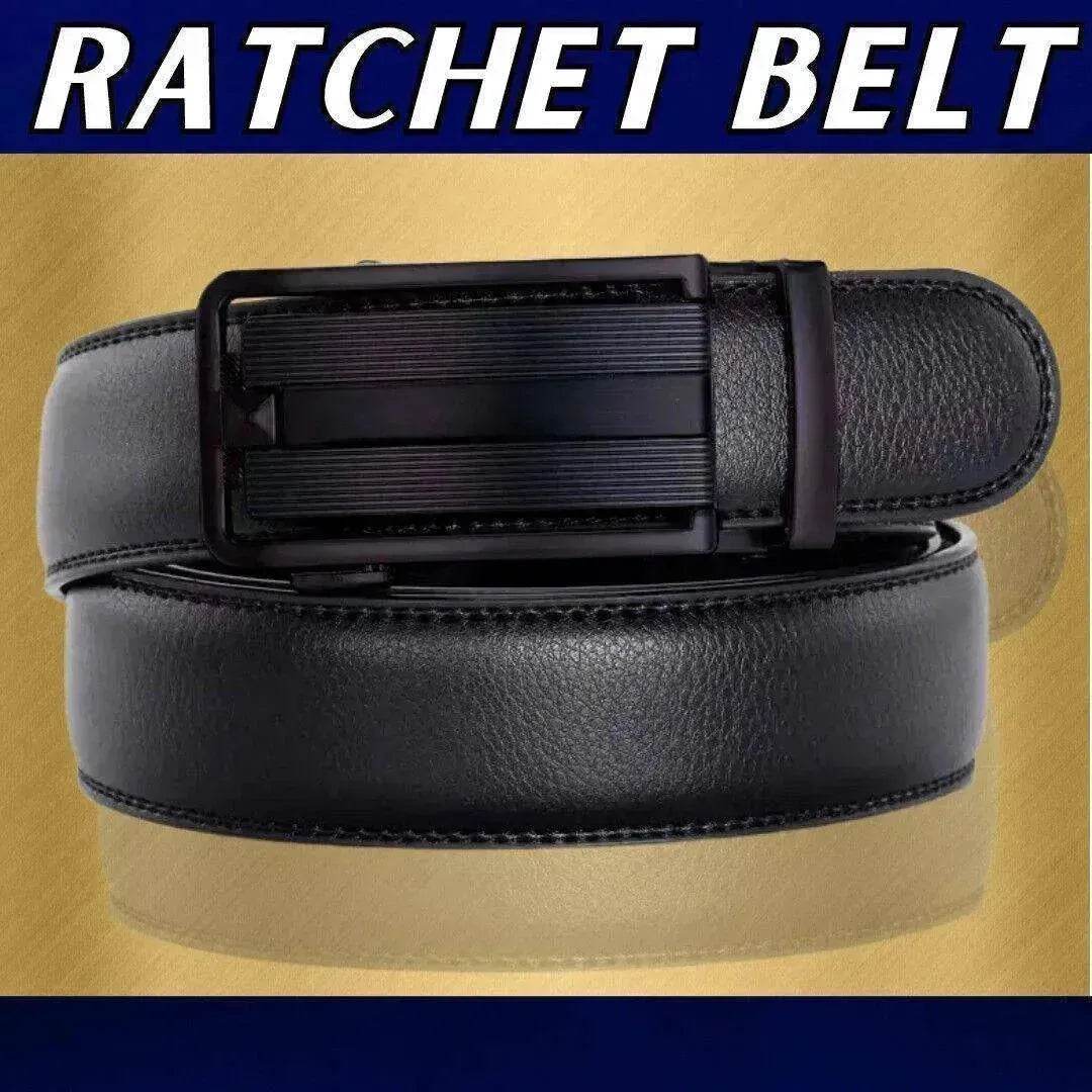 Men's Ratchet Belt Leather Mens Belt With Slide Buckle Ratchet Belts For Men USA - Velora