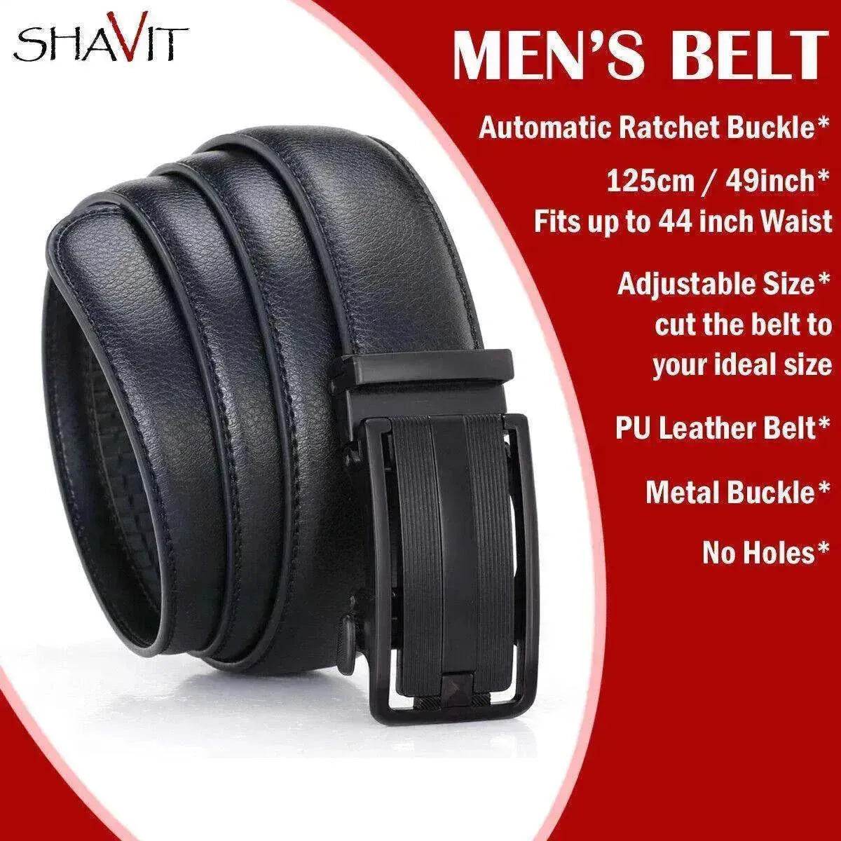 Men's Ratchet Belt Leather Mens Belt With Slide Buckle Ratchet Belts For Men USA - Velora