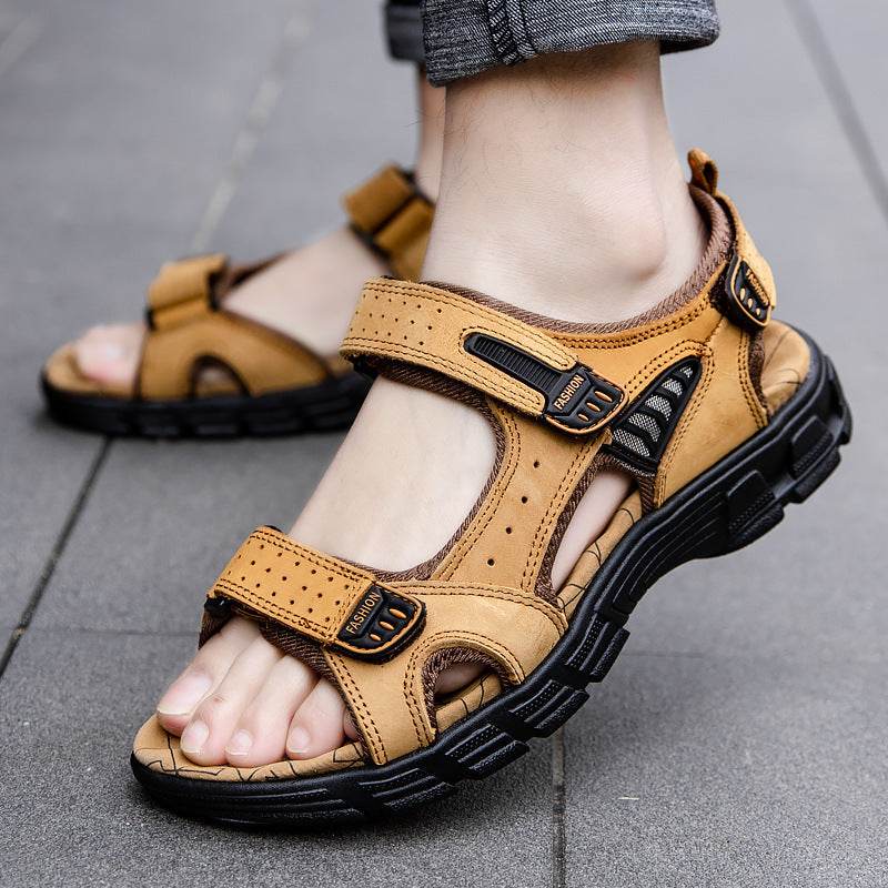 Men's Retro Casual Leather Sandals Outdoor Stylish Beach EX-STOCK Canada
