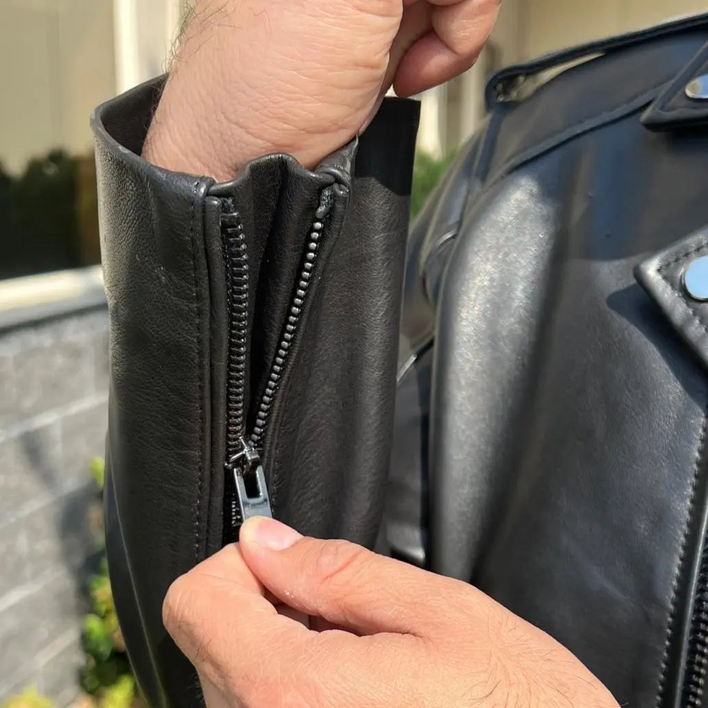 Men's Soft Lamb Leather Biker-Look Jacket Boutique of Leathers/Open Road