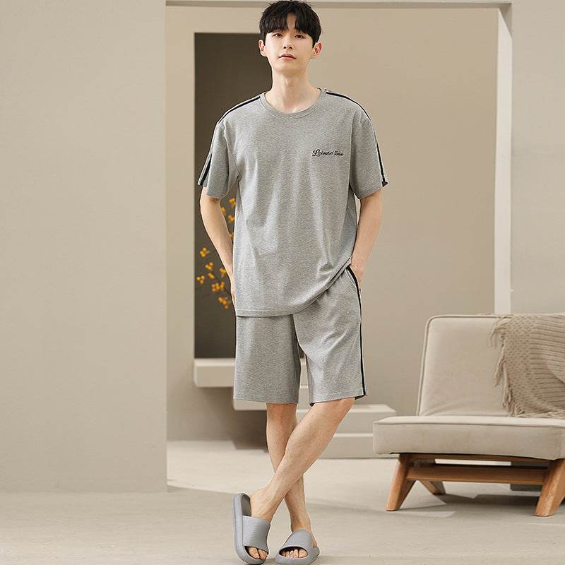 Men's Soft Short Sleeve 2 Casual Plus Size Pajamas Suit EX-STOCK Canada