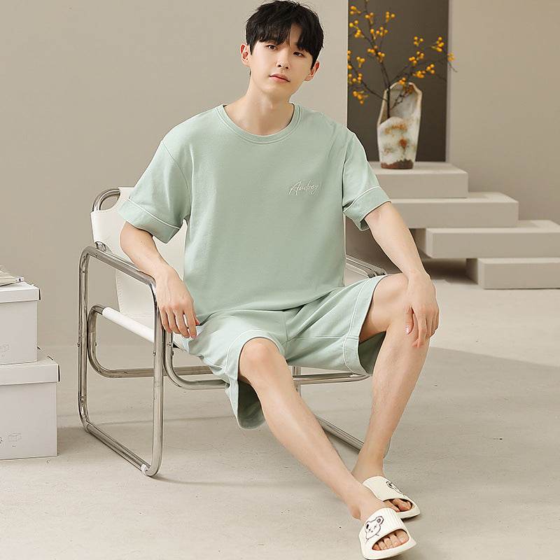 Men's Soft Short Sleeve 2 Casual Plus Size Pajamas Suit EX-STOCK Canada