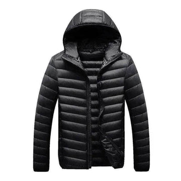 Men's Lightweight Down Jacket – Hooded Duck Down Winter Coat