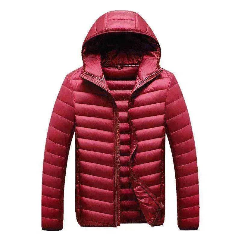 Men's Lightweight Down Jacket – Hooded Duck Down Winter Coat