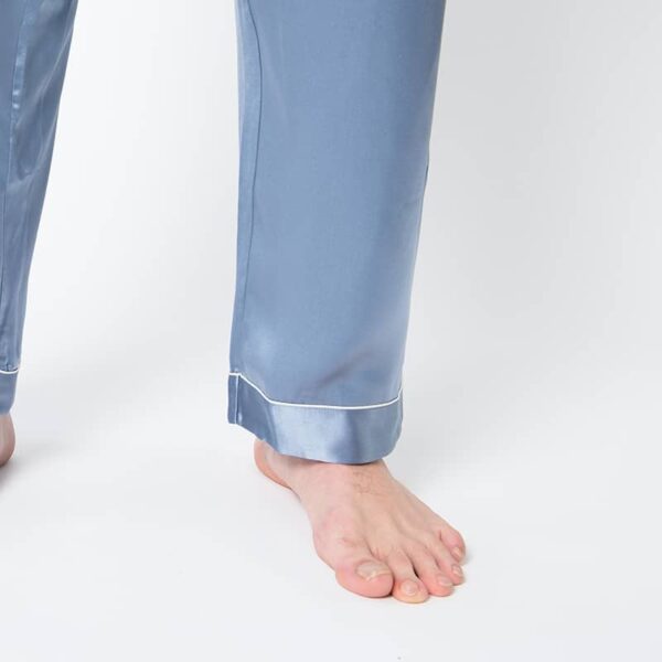 Men's Mulberry Silk Pajama Set Twilight Blue Forsters Finery