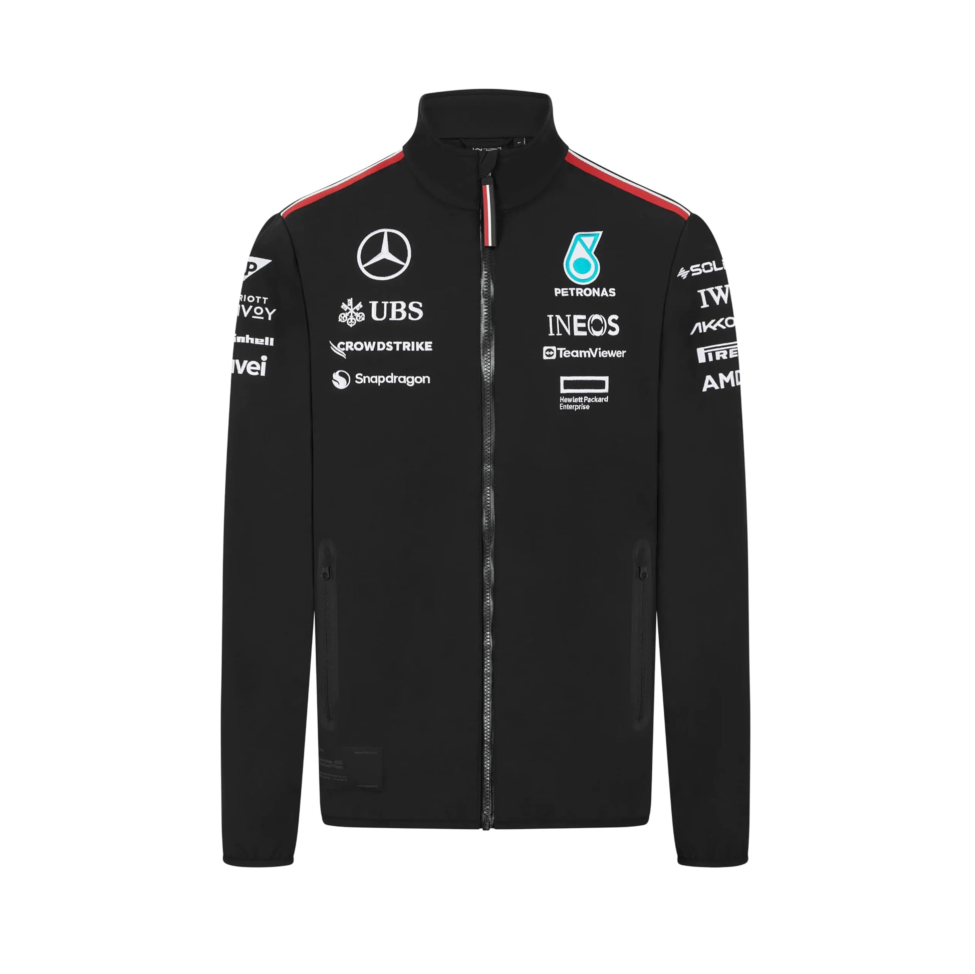 Mercedes AMG F1 2024 Men's Team Softshell - 3XL Black - Velora Luxury Fashion