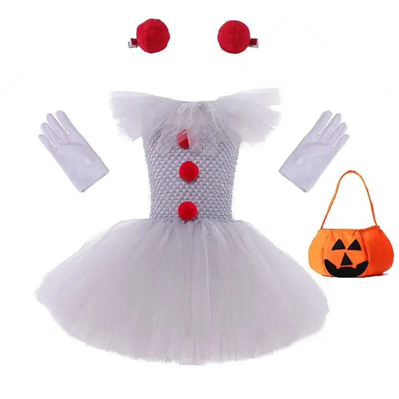 Mesh Princess Dress Set Children's Halloween Costume - Velora