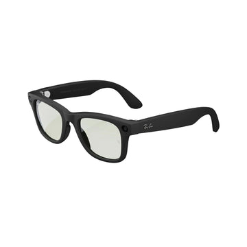 Meta Regular Square Sunglasses Wayfarer Matte Black / G15 Green Transitions Regular (Renewed) - Velora Luxury Fashion