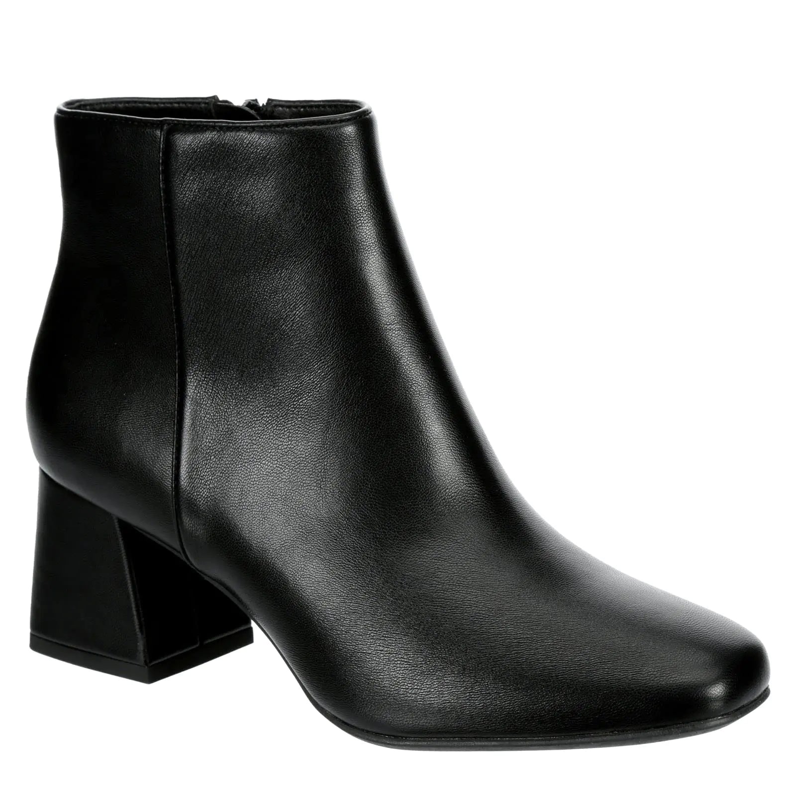 Michael By Michael Shannon Hope - Womens Faux Leather Zip-up Dress Ankle Boot Black Size 10.0 Medium Width - Velora Luxury Fashion