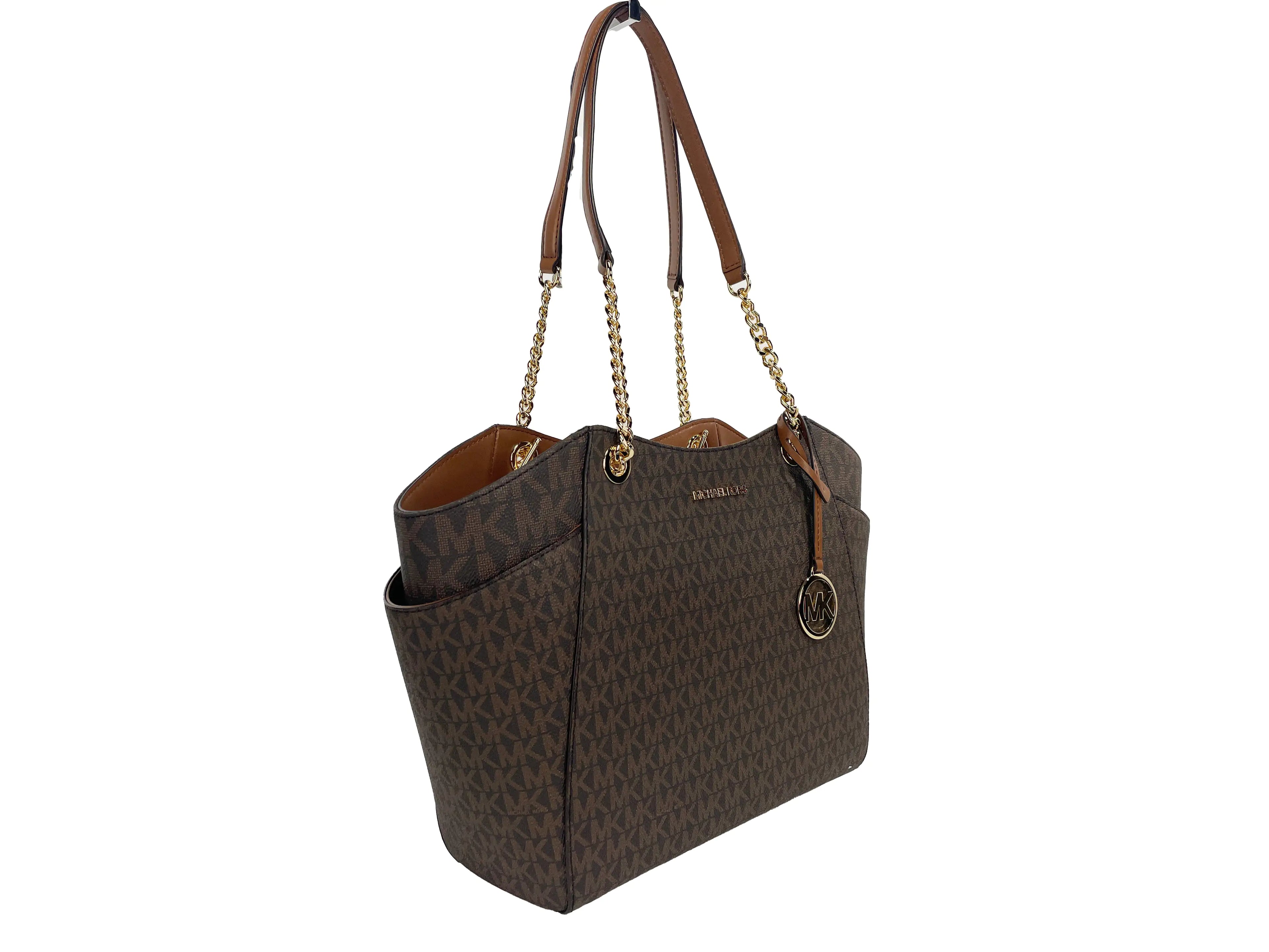 Michael Kors Brown Jet Set Chain Tote - Velora Luxury Fashion