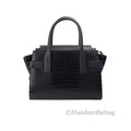 Michael Kors Carmen Black Leather Flap Satchel - Velora Luxury Fashion