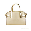 Michael Kors Carmen Gold Leather Satchel - Velora Luxury Fashion