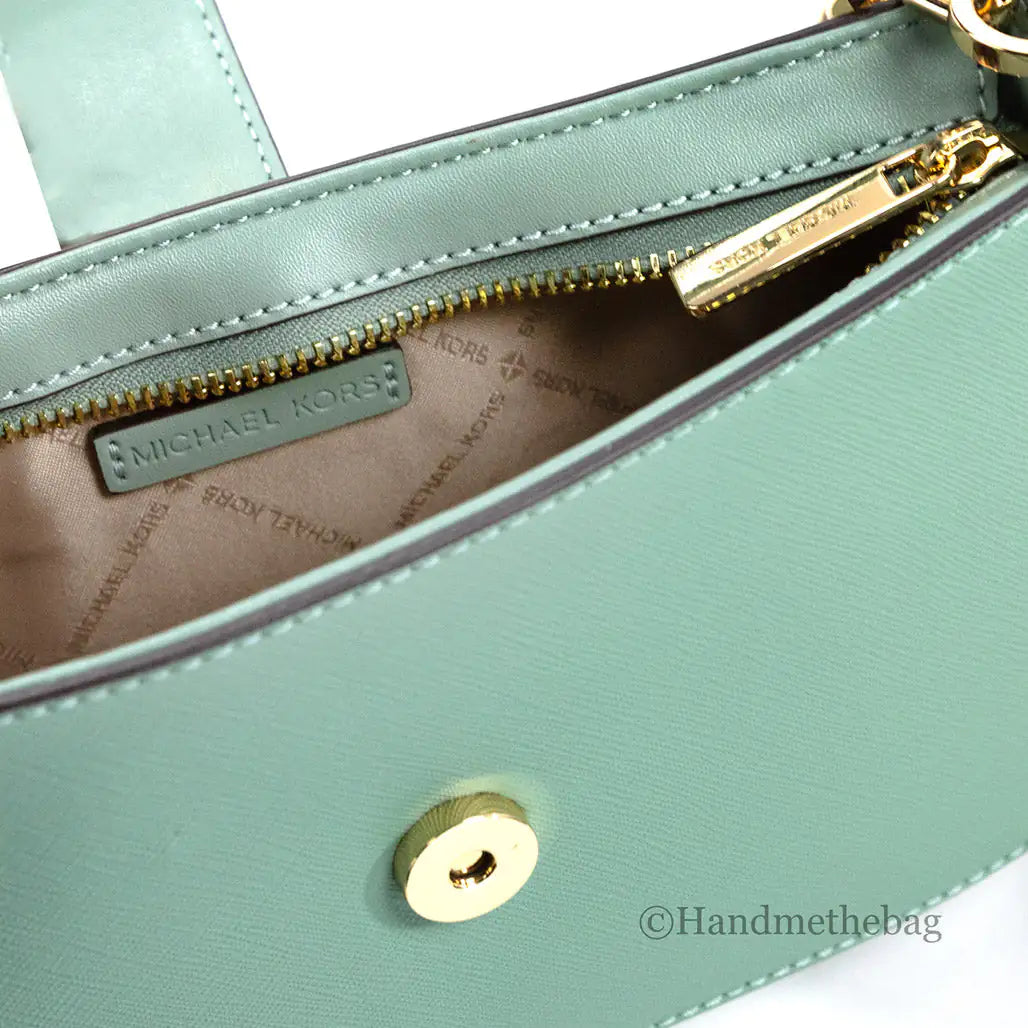 Michael Kors Carmen Leather Pouchette Shoulder Bag - Velora Luxury Fashion