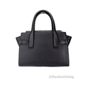 Michael Kors Carmen Medium Black Silver Leather Satchel - Velora Luxury Fashion