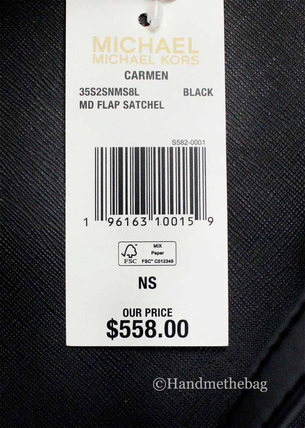 Michael Kors Carmen Medium Black Silver Leather Satchel - Velora Luxury Fashion