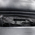 Michael Kors Carmen Medium Black Silver Leather Satchel - Velora Luxury Fashion